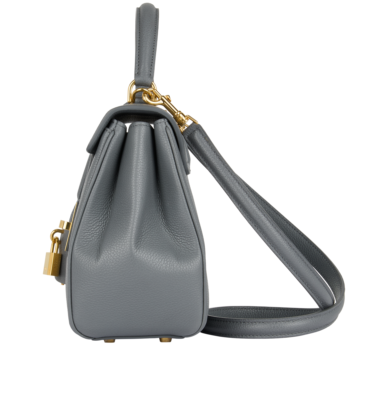 Small 16 Bag, &pound;1,900, Handbags, Grey, Leather, Bottom view